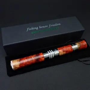 【FHF】 フルウッドグリップ スピニング 花梨紅白瘤-1