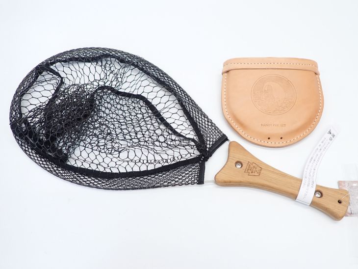 【ハンディパック】 インスタネット Sサイズ ウッドハンドル/レザーケース/ラバーコートネット