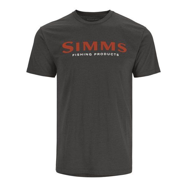 【シムス】 SIMMSロゴTシャツ シムスオレンジ/チャコールヘザー S