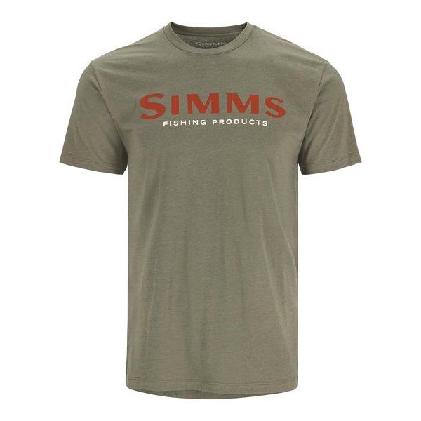 【シムス】 SIMMSロゴTシャツ シムスオレンジ/ミリタリーヘザー S