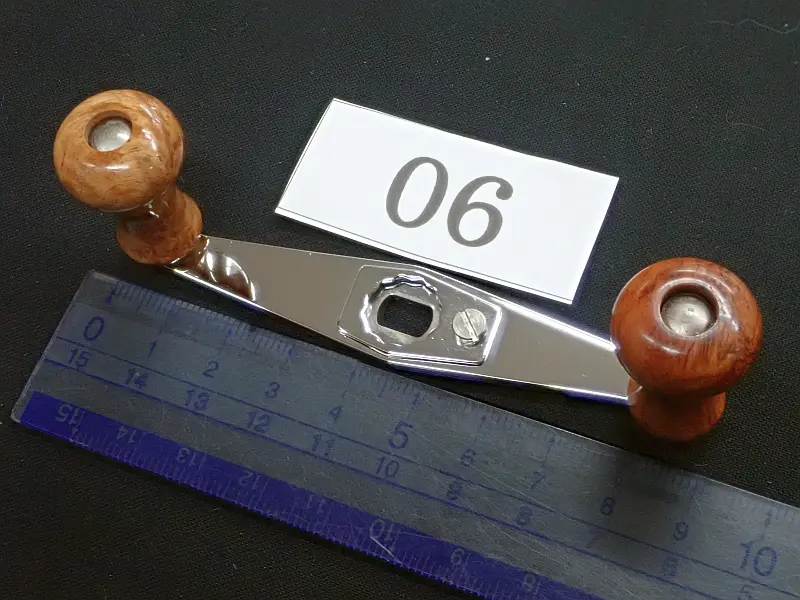 【カハラ】 パワーハンドル 90mm ミラー/シルバー・カリンノブ・gステッカーなし 06 中古