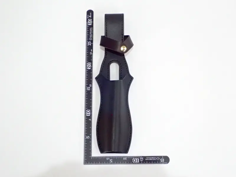 【サムライクラフト】 ロッドホルダー ベイトリール専用 ストレートハンドル用 厚革ヌメ ブラック 中古